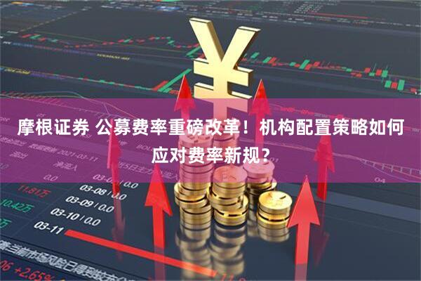摩根证券 公募费率重磅改革！机构配置策略如何应对费率新规？